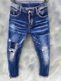 Xituodai 2022 Summer New Style Dsquared2 Fashion Ripped Paint Dot Jeans For Men T120