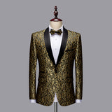 Xituodai Men Blazers Banquet Party Prom Ball Slim Fit Wedding Tuxedo Suit Jackets Shawl Lapel Stage Costume Nightclub Singer Host Dancer