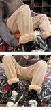 Xituodai Winter Warm Lamb Wool Men&#39;s Harem Pants Solid Color Fleece Man Casual Joggers 2022 Korean Male Oversized Trousers