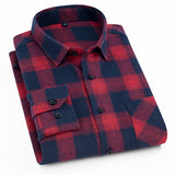 Xituodai Plaid Shirt New Autumn Winter Flannel Red Checkered Shirt Men Shirts Long Sleeve Chemise Homme Cotton Male Check Shirts