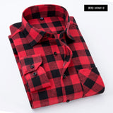 Xituodai Plaid Shirt New Autumn Winter Flannel Red Checkered Shirt Men Shirts Long Sleeve Chemise Homme Cotton Male Check Shirts