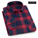 Xituodai Plaid Shirt New Autumn Winter Flannel Red Checkered Shirt Men Shirts Long Sleeve Chemise Homme Cotton Male Check Shirts