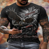 Xituodai Summer Men&#39;s T-Shirt European And American Street Fashion Poker K 3D Clothes Loose Large Size Quick-Drying T-Shirt European Size