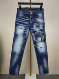 Xituodai 2022 Fashion Tide Brand Dsquared2 High-end Washed Hole Printed Men&#39;s Jeans *A216