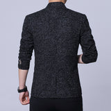 Xituodai 2022 Men Fashion Stand Collar Slim Fit Chinese High Quality Blends Suit Jacket / Male Casual Trend Large Size Wool Blazer Coat