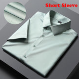 Xituodai Green Mens Dress Shirts 2022 Brand New Superfine Long Sleeve Shirt Men Slim Fit Elastic Breathable Non-Iron Quality Shirt Male