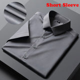 Xituodai Green Mens Dress Shirts 2022 Brand New Superfine Long Sleeve Shirt Men Slim Fit Elastic Breathable Non-Iron Quality Shirt Male