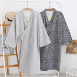 Xituodai New Men&#39;s 100% Cotton Gauze Cotton Robe Loose Thin Yukata Japanese Kimono Pajamas Men&#39;s Hooded Robe V-Neck Pajamas Bathrobe