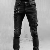 Xituodai Spring Summer Boyfriend Jeans Street Fashion Tight Long Jeans Straight Jeans Men&#39;s High Waist Men Designer Jeans for Men