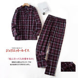 Xituodai 7xl Extra-large Plus Size Men&#39;s Autumn and Winter Plaid Design Long-sleeved Trousers Suits Flannel Home Clothes Men Pajamas Set