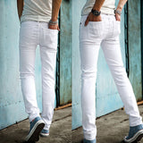 Xituodai High Quality Fashion Slim Male White Jeans Men's Trousers Mens Casual Pants Skinny Pencil Pants Boys Hip Hop Pantalon Homme