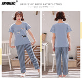 Xituodai New Sleepwear Couple Men and Women Matching Home Suits Cotton Pjs Chic Chinese Word Prints Leisure Nightwear Pajamas for Summer