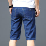 Xituodai Plus Size 42 44 46 Summer Men Business Denim Shorts Fashion Casual Stretch Slim Blue Thin Short Jeans Male Brand Clothes