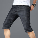 Xituodai Plus Size 42 44 46 Summer Men Business Denim Shorts Fashion Casual Stretch Slim Blue Thin Short Jeans Male Brand Clothes