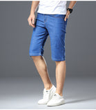 Xituodai Plus Size 42 44 46 Summer Men Business Denim Shorts Fashion Casual Stretch Slim Blue Thin Short Jeans Male Brand Clothes