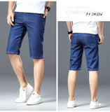 Xituodai Plus Size 42 44 46 Summer Men Business Denim Shorts Fashion Casual Stretch Slim Blue Thin Short Jeans Male Brand Clothes