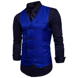 Xituodai New Brand Dress Vests For Men Casual Slim Fit Mens Suit Vest Double breasted Waistcoat Gilet Homme Formal Business Jacket XXL