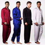 Xituodai Mens Silk  Satin  Pajamas  Set   Pyjamas  Set   Pjs   Sleepwear  Loungewear  S, M ,L ,XL,2XL,3XL,4XL Plus Size__Fits All Season